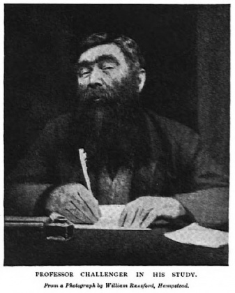 Arthur Conan Doyle as Professor Challenger in The Lost World (The Strand Magazine, april 1912).