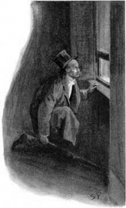 The light of the street fell full upon his face.