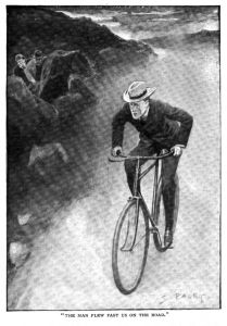 "The man flew past us on the road."